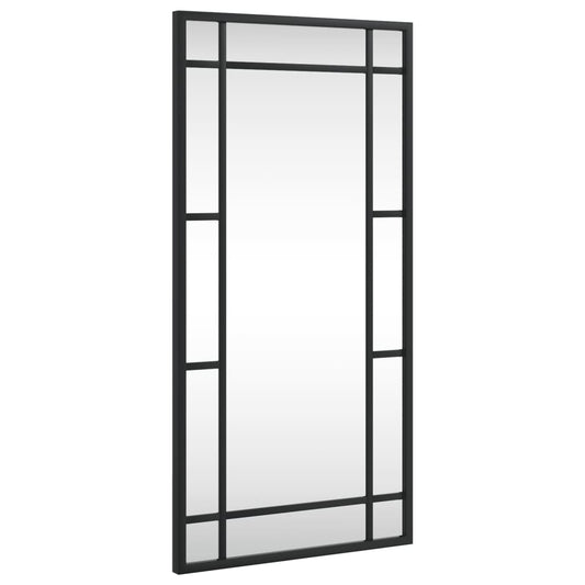 vidaXL Καθρέφτης Ορθογώνιος Μαύρος 30 x 60 εκ. από Σίδερο