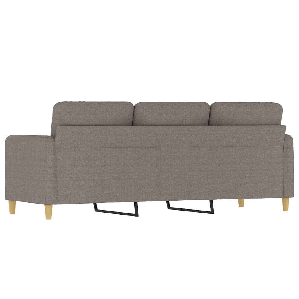 vidaXL Καναπές Τριθέσιος Taupe 180 εκ. Υφασμάτινος