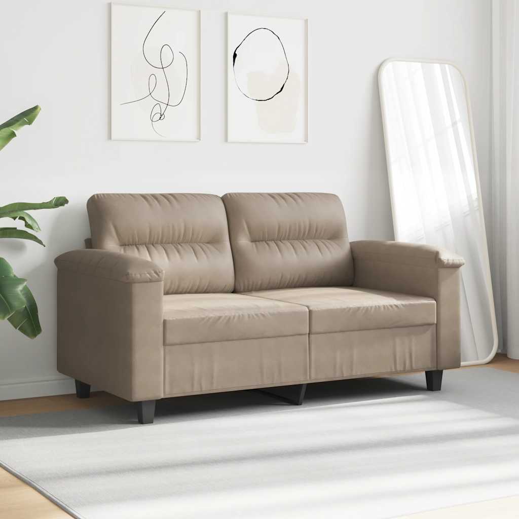 vidaXL Καναπές Διθέσιος Taupe 120 εκ. Ύφασμα μικροϊνών