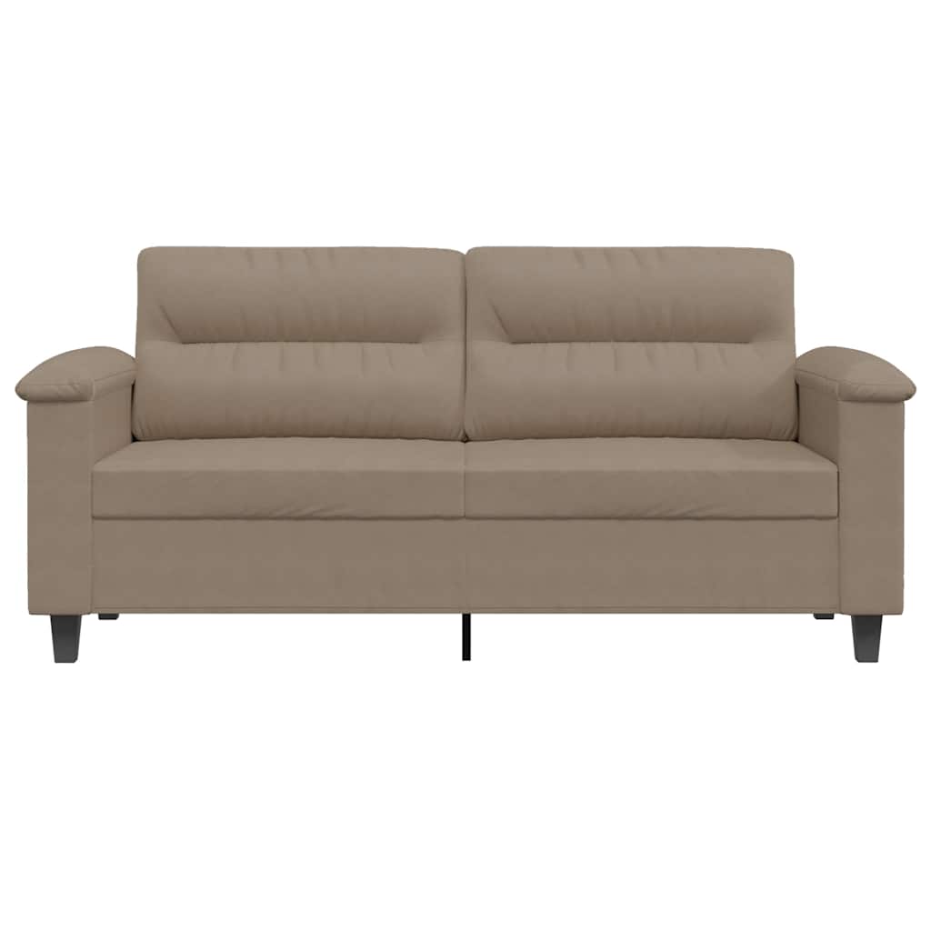 vidaXL Καναπές Διθέσιος Taupe 140 εκ. Ύφασμα μικροϊνών