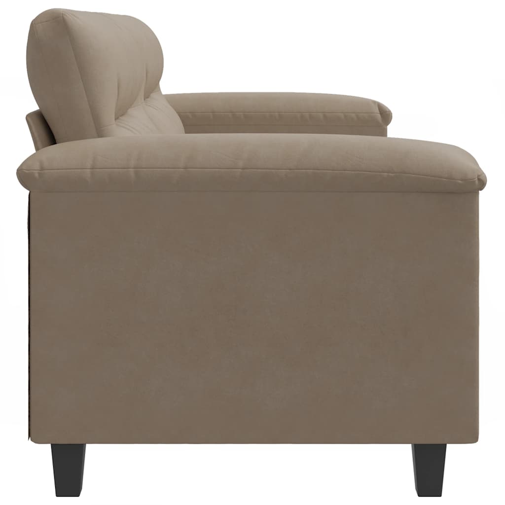 vidaXL Καναπές Διθέσιος Taupe 140 εκ. Ύφασμα μικροϊνών