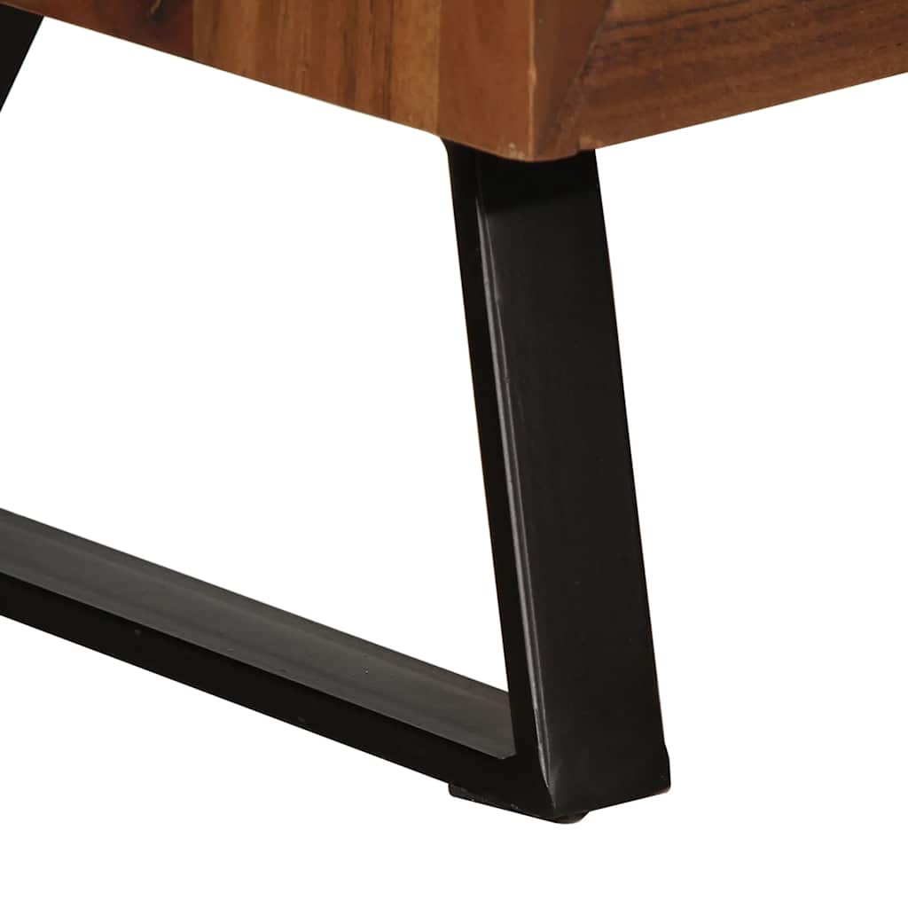 vidaXL Συρταριέρα Μελί Καφέ 70x35x70 εκ. Μασίφ Ξύλο Ακακίας