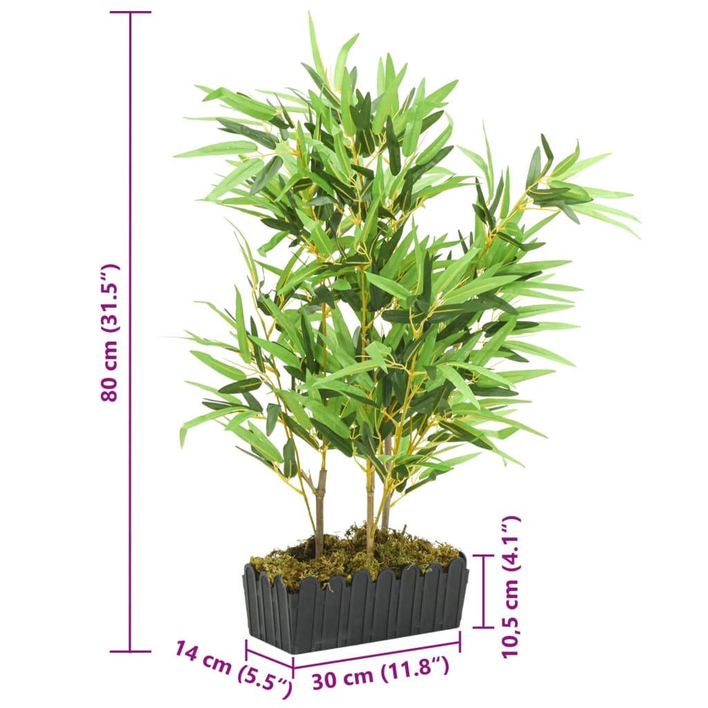 vidaXL Δέντρο Μπαμπού Τεχνητό 500 Κλαδιά Πράσινο 80 εκ.