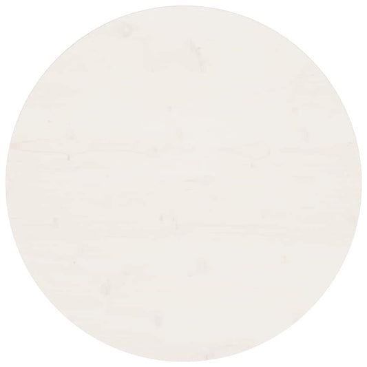 vidaXL Επιφάνεια Τραπεζιού Στρογγυλή Λευκή Ø70x3 εκ. Μασίφ Ξύλο Πεύκου