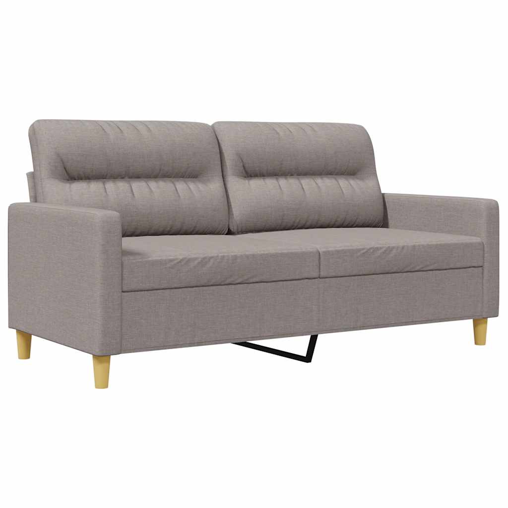 vidaXL Καναπές Διθέσιος Taupe 140 εκ. Υφασμάτινος