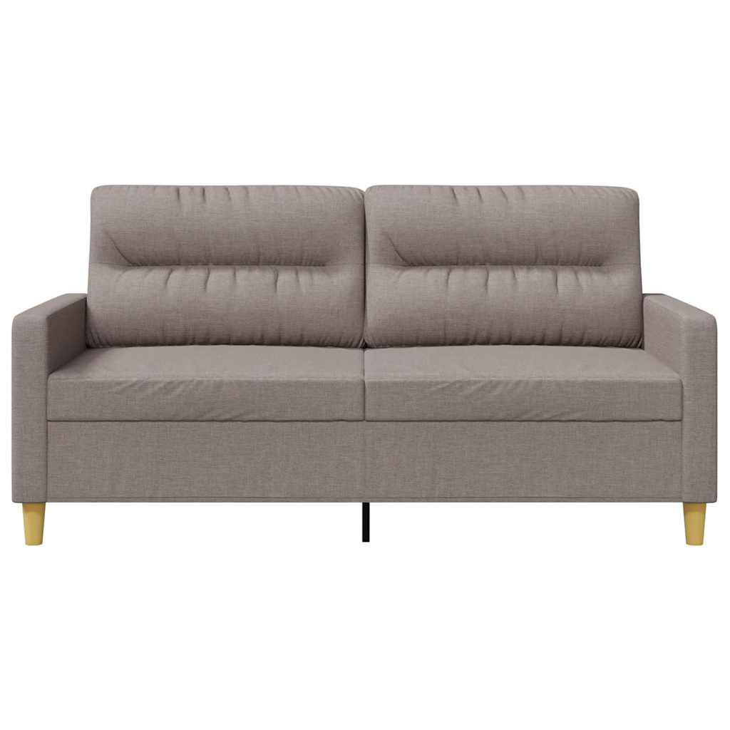 vidaXL Καναπές Διθέσιος Taupe 140 εκ. Υφασμάτινος