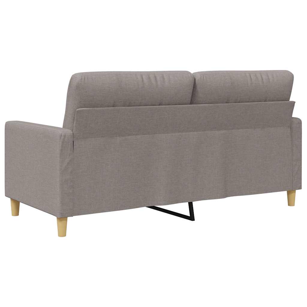 vidaXL Καναπές Διθέσιος Taupe 140 εκ. Υφασμάτινος