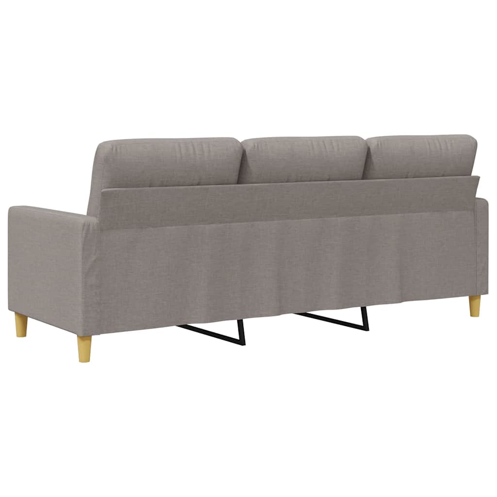 vidaXL Καναπές Τριθέσιος Taupe 180 εκ. Υφασμάτινος