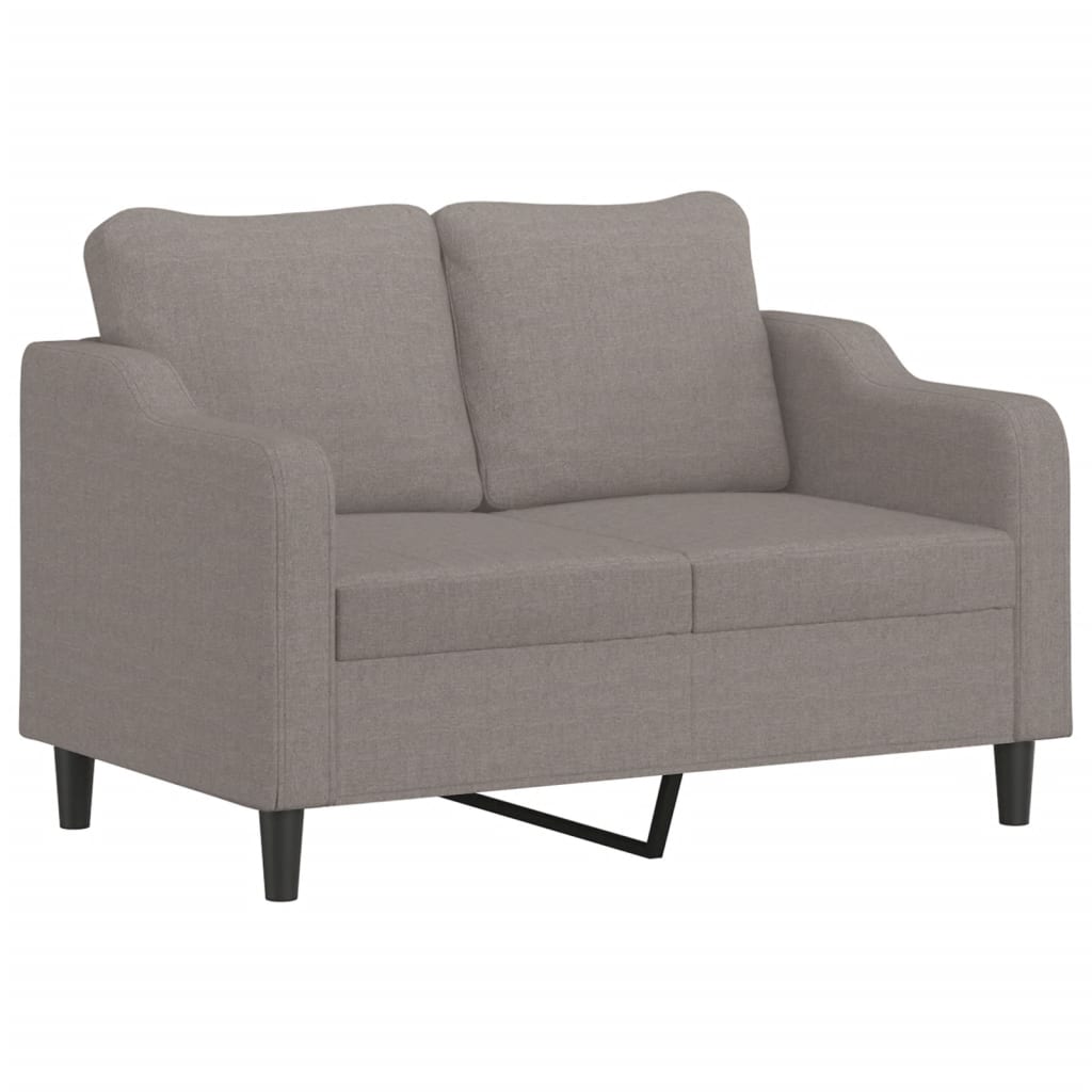 vidaXL Καναπές Διθέσιος Taupe 120 εκ. Υφασμάτινος