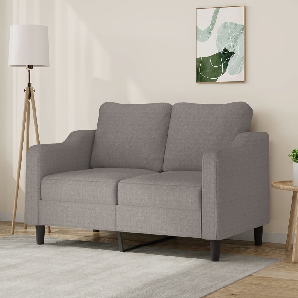 vidaXL Καναπές Διθέσιος Taupe 120 εκ. Υφασμάτινος