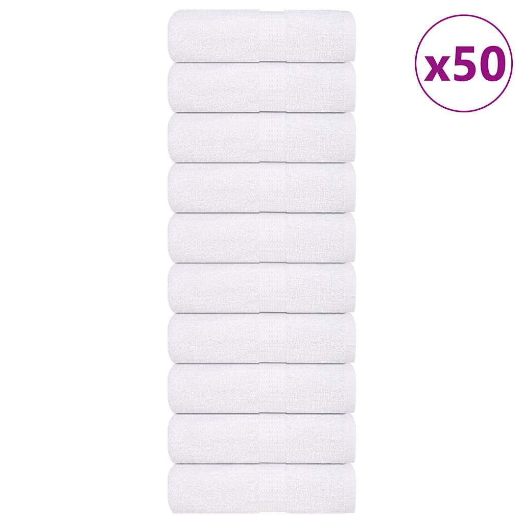 vidaXL Πετσέτες σαπουνιού 50 τεμ. FROGN Λευκό 30x30 εκ. 100% Βαμβ.