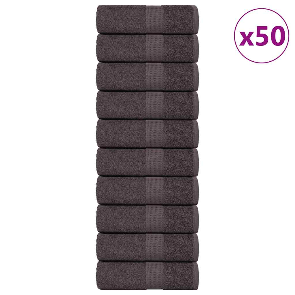 vidaXL Πανάκια μπάνιου FROGN 50 τεμ. Ανθρακί 15x21 εκ. 360 γρ./μ²