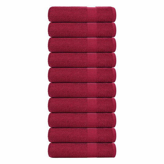 vidaXL Πετσέτες μπάνιου FROGN 10 τμχ Bordeaux 70x140 εκ. 360 gsm
