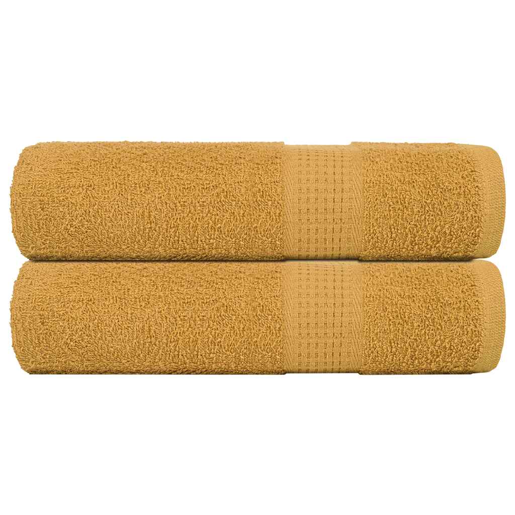vidaXL Χειροπετσέτες FROGN 2 τεμ. Χρυσές 50x100 εκ. 360 γρ./τ.μ.