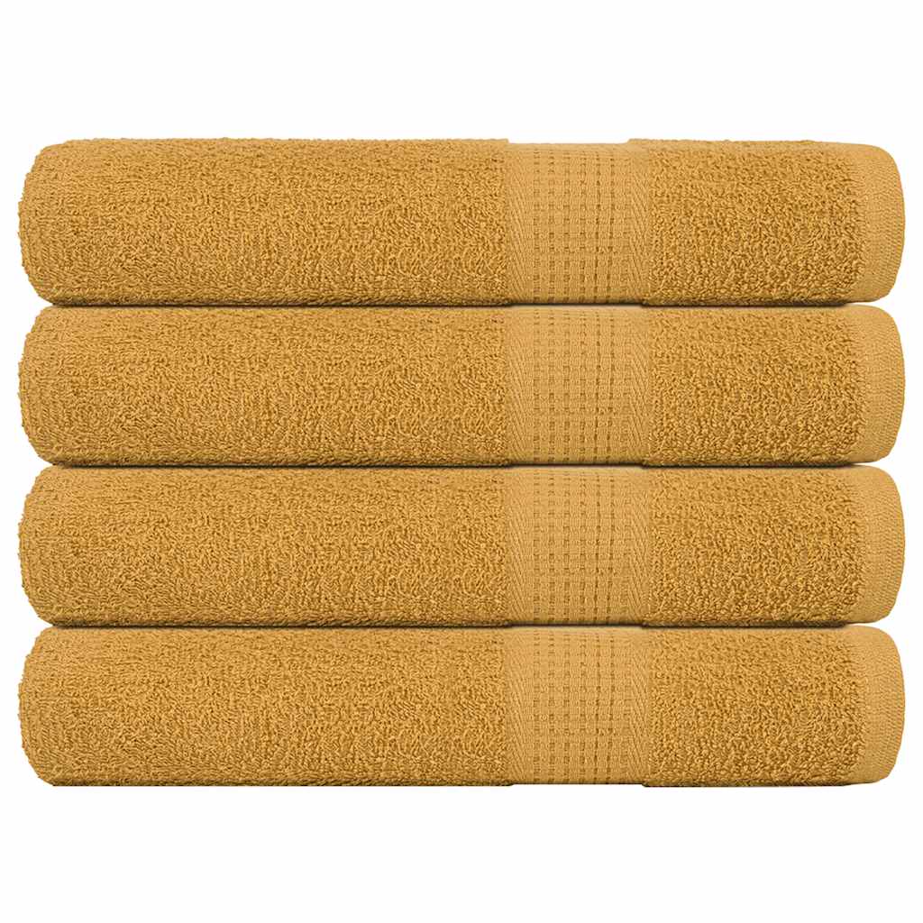 vidaXL Πετσέτες Σάουνας 4 Τεμ. Χρυσή 80x200 εκ. 360 γρ/μ² 100% Βαμβ.