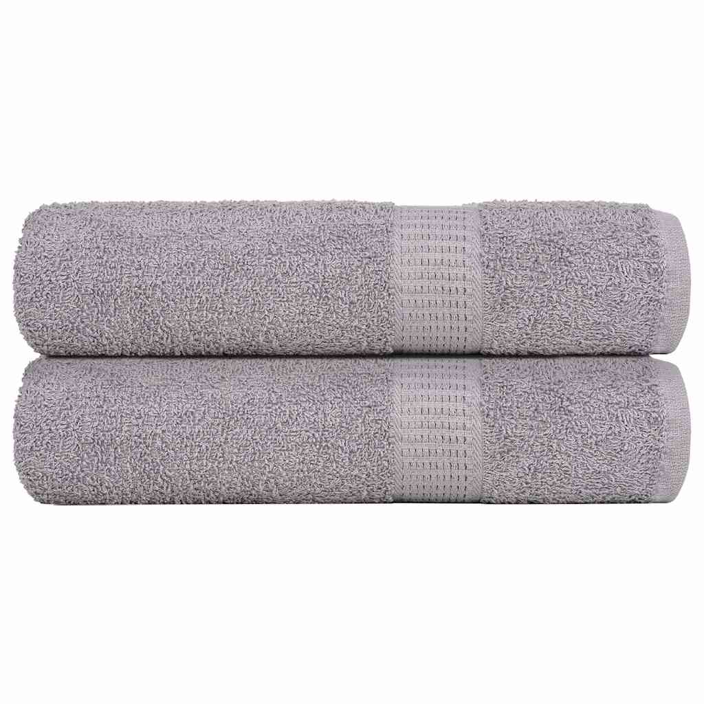 vidaXL Πετσέτες Μπάνιου FROGN 2 τεμ. Γκρι 70x140 εκ. 360 γρ./τ.μ.