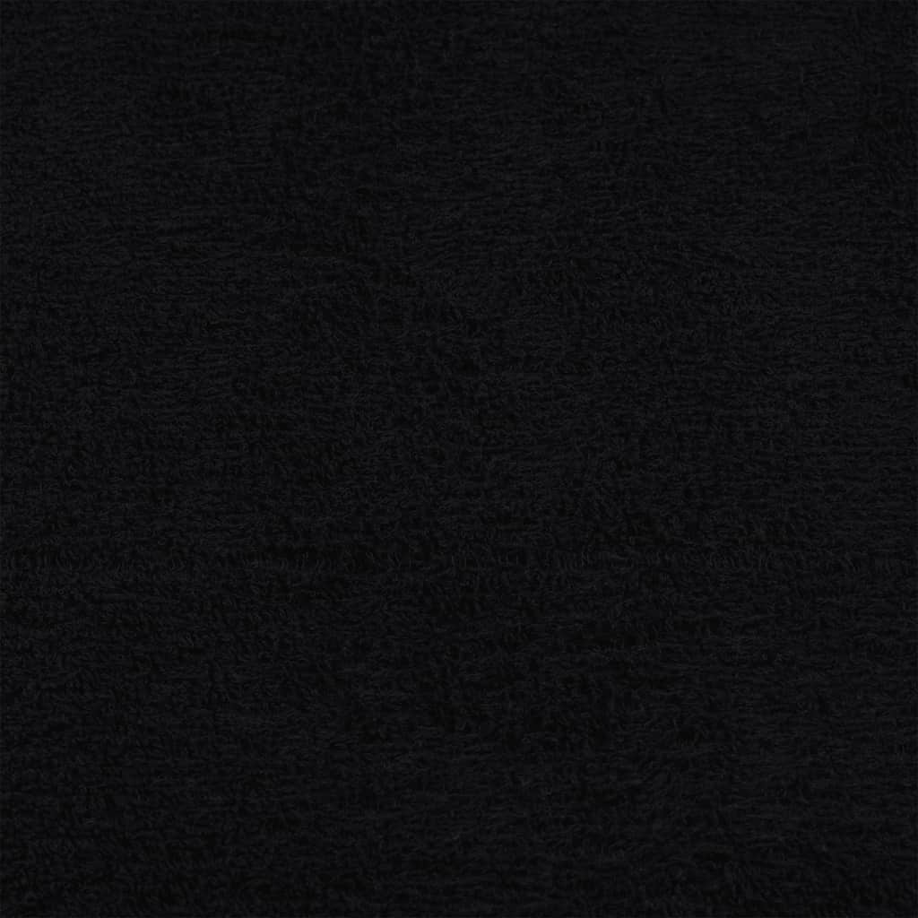 vidaXL Πετσέτες μπάνιου 4 Τεμ Μαύρο 100x150 εκ. 360 γρ/μ² 100% Βαμβ.