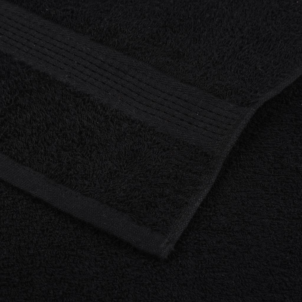 vidaXL Πετσέτες μπάνιου 4 Τεμ Μαύρο 100x150 εκ. 360 γρ/μ² 100% Βαμβ.