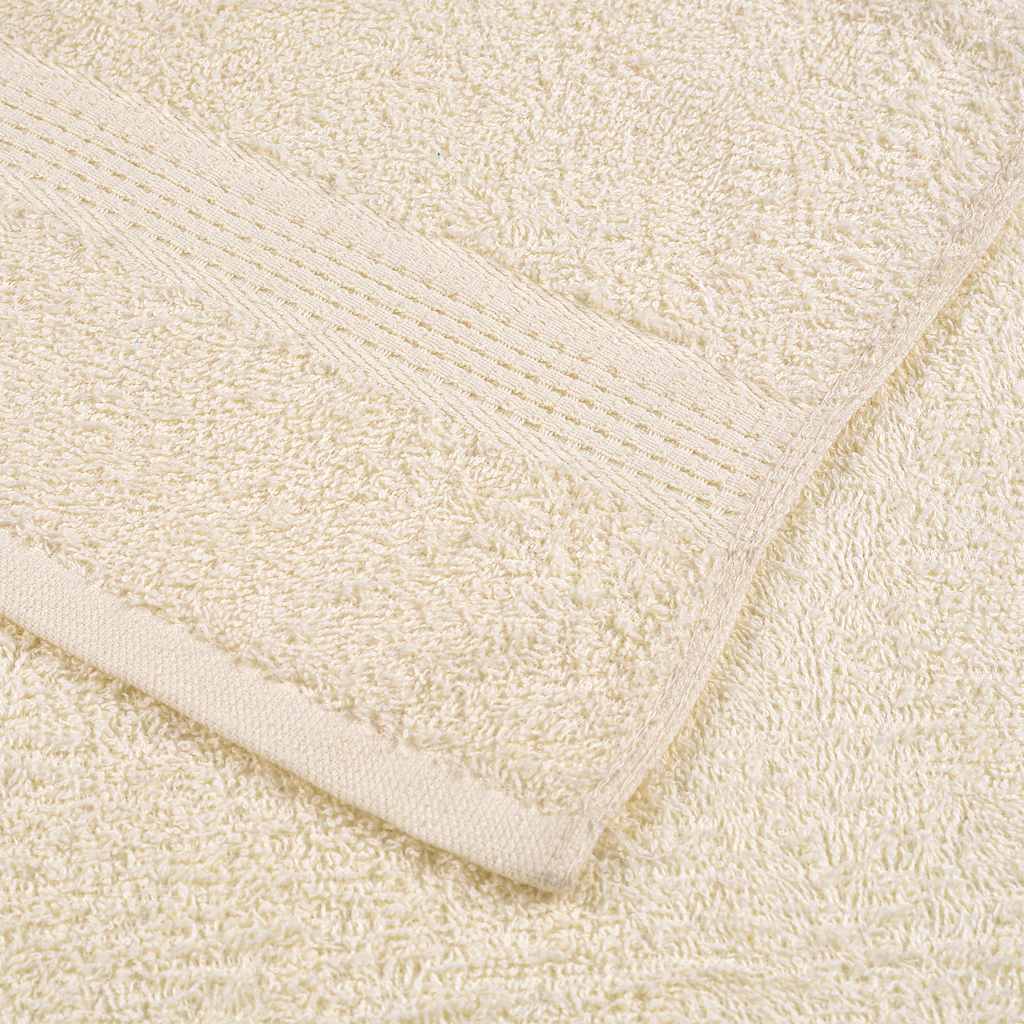 vidaXL Πετσέτες Ντους FROGN 2 τεμ. Κρεμ 70x140 εκ. 360 γρ./τ.μ.