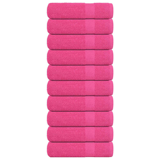 vidaXL Πετσέτες μπάνιου FROGN 10 τμχ Ροζ 70x140 εκ. 360 gsm