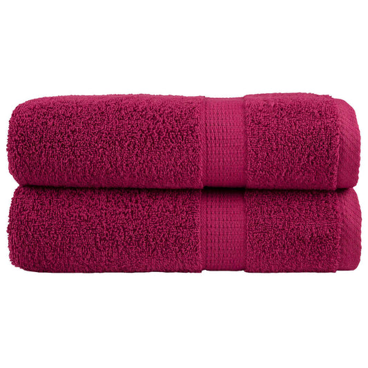 vidaXL Premium Πετσέτες μπάνιου SOLUND 2 τμχ Bordeaux 70x140 εκ. 600 gsm