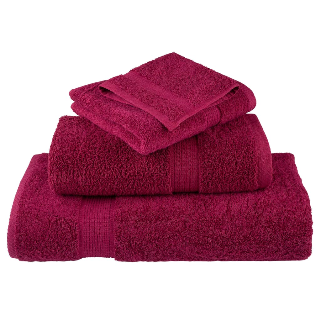 vidaXL Premium Πετσέτες μπάνιου SOLUND 2 τμχ Bordeaux 70x140 εκ. 600 gsm
