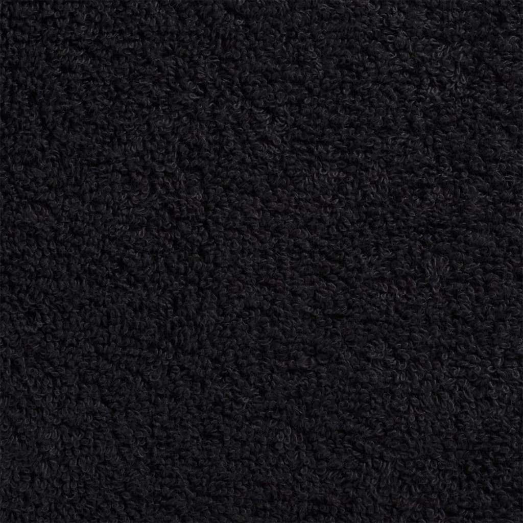 vidaXL Πετσέτα Επισκεπτών SOLUND 4 pcs Μαύρο 15 x 21 cm 550 gsm