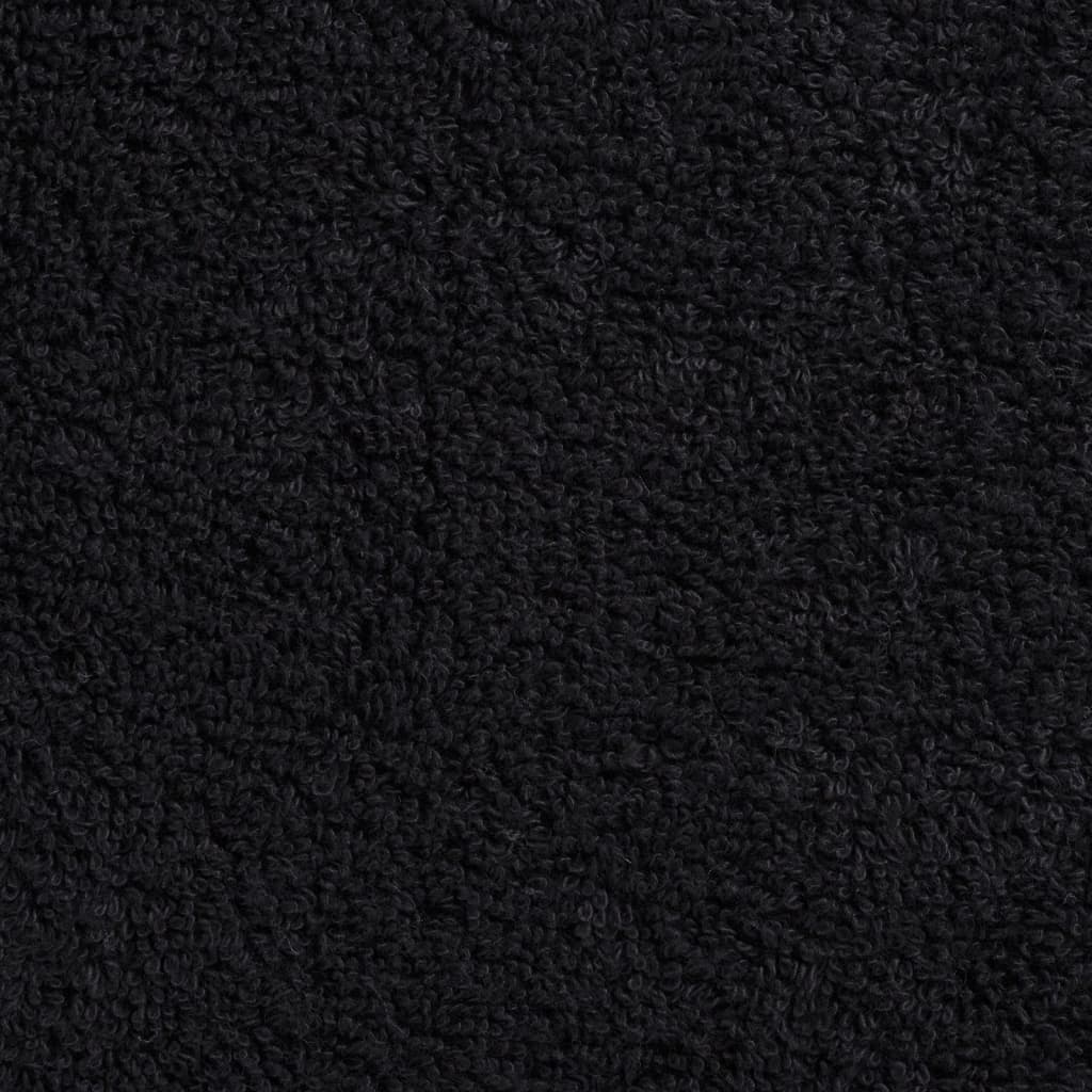 vidaXL Πετσέτες Ξενώνα Premium SOLUND 2 τεμ. Μαύρες 30x50 εκ. 600 γρ./τ.μ.