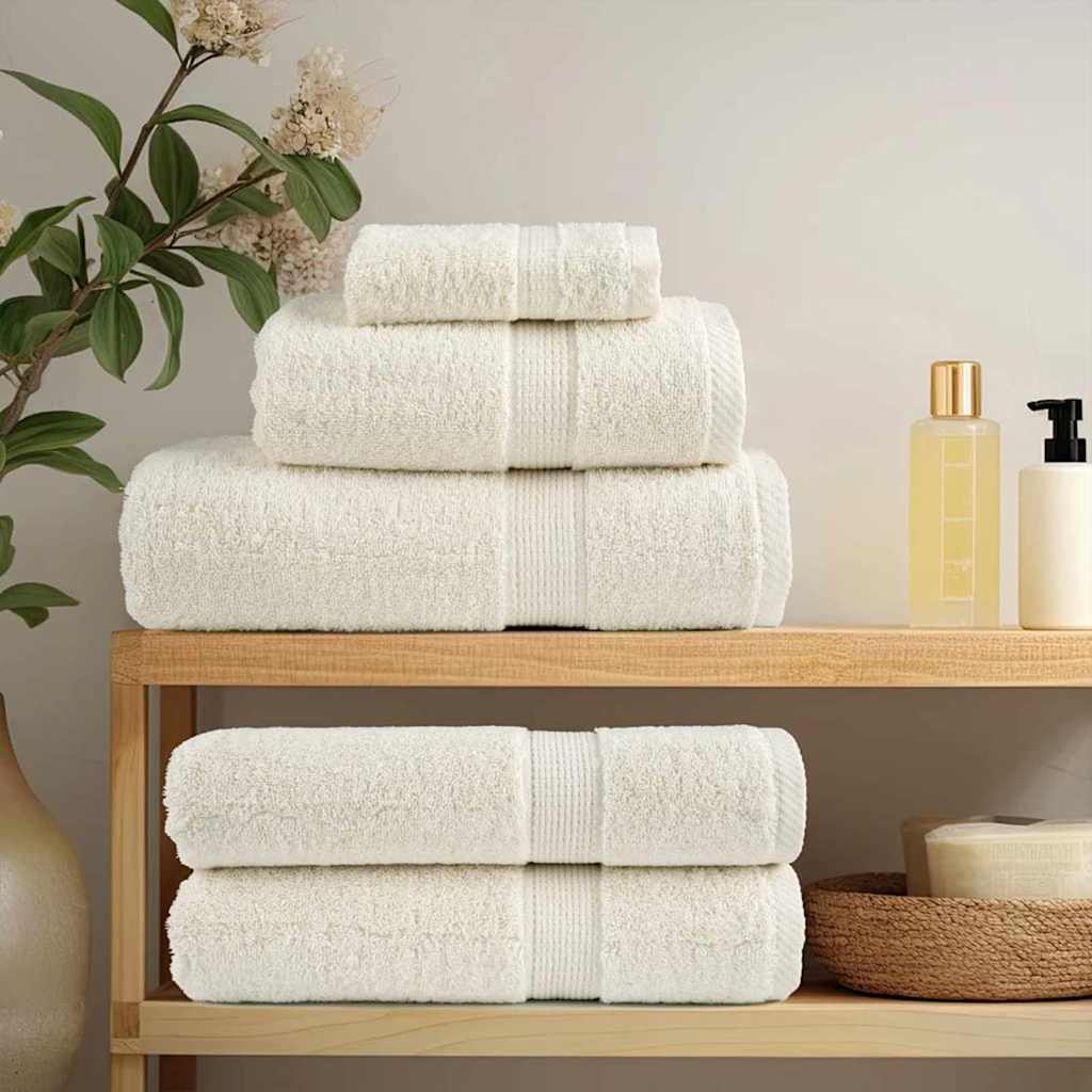 vidaXL Πετσέτα Επισκεπτών SOLUND 10 pcs Κρεμ 15 x 21 cm 550 gsm