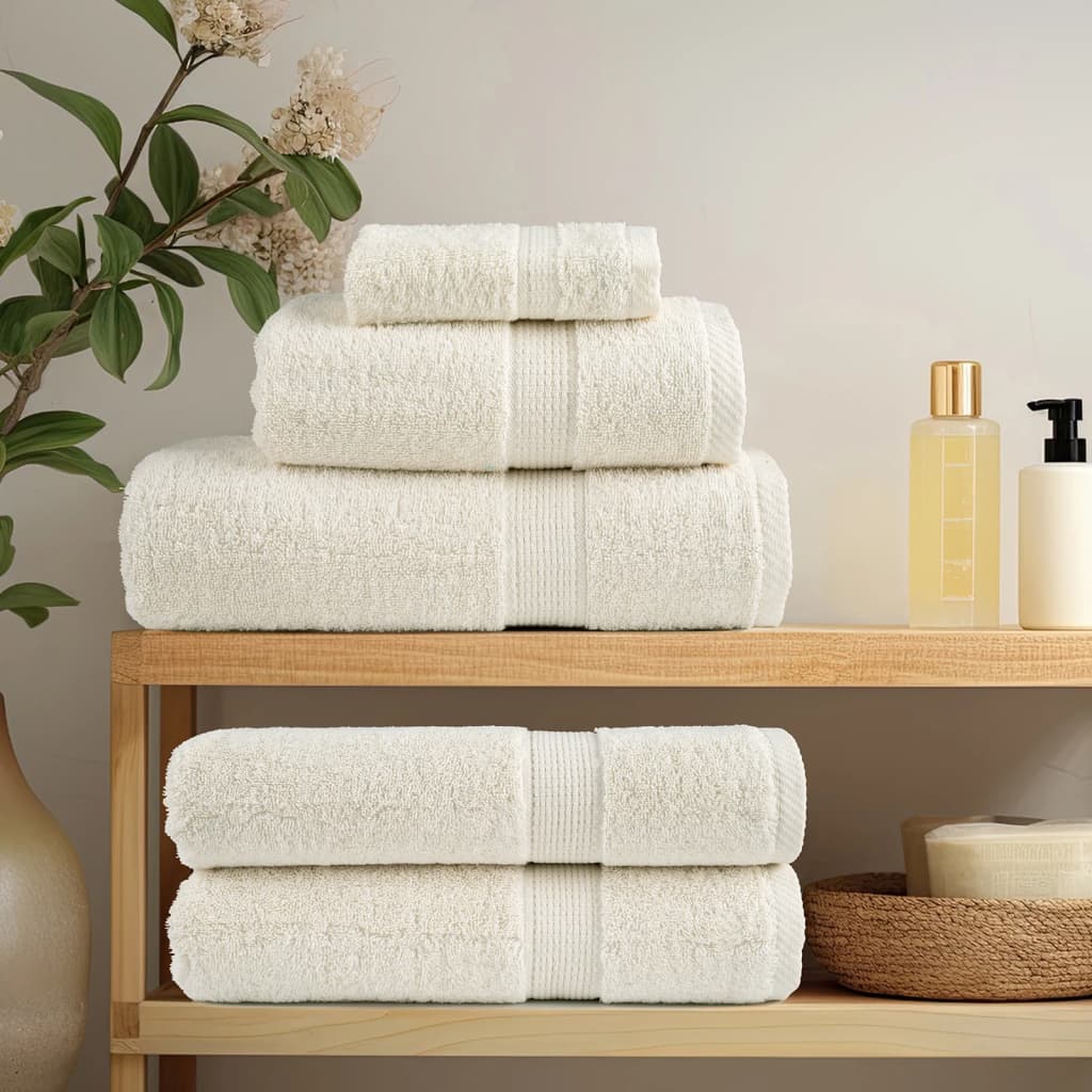 vidaXL Παντόφλες Premium SOLUND 2 τεμ. Κρεμ 30x30 εκ. 600 γρ./τ.μ.
