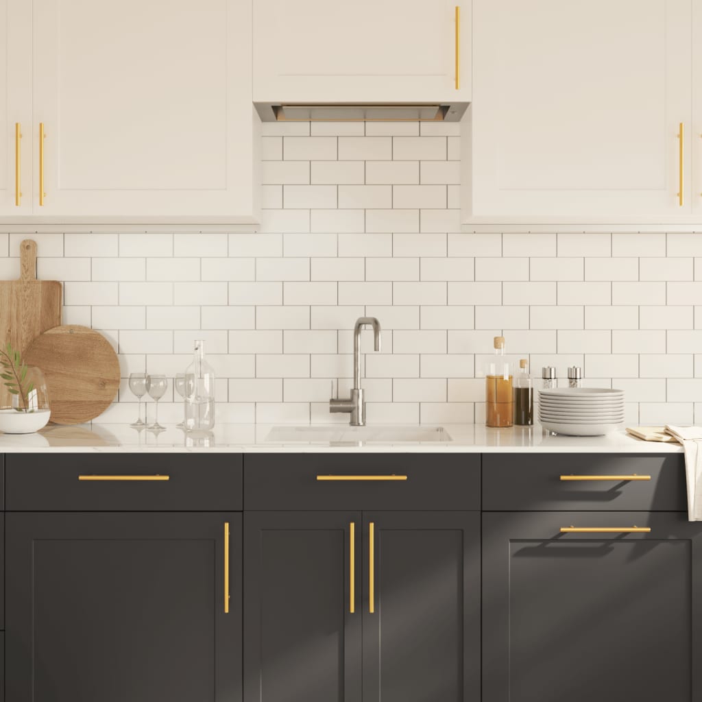 vidaXL Λαβές Ντουλαπιών 20 τεμ. Χρυσές 160 χιλ. από Ανοξείδωτο Ατσάλι