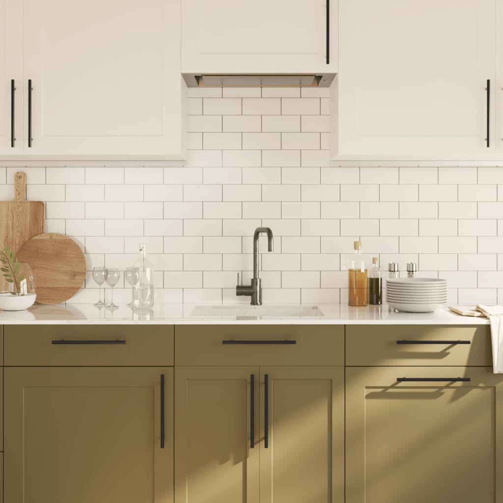 vidaXL Λαβές Ντουλαπιών 20 τεμ. Μαύρες 192 χιλ. από Ανοξείδωτο Ατσάλι