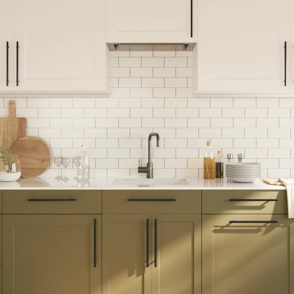 vidaXL Λαβές Ντουλαπιών 20 τεμ. Μαύρες 224 χιλ. από Ανοξείδωτο Ατσάλι