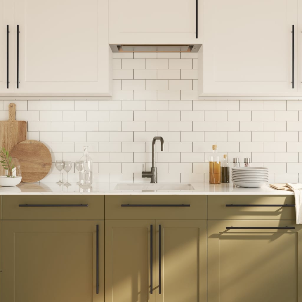 vidaXL Λαβές Ντουλαπιών 20 τεμ. Μαύρες 320 χιλ. από Ανοξείδωτο Ατσάλι