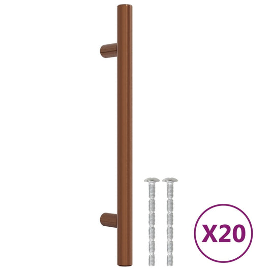 vidaXL Λαβές Ντουλαπιών 20 τεμ. Μπρονζέ 128 χιλ. από Ανοξείδωτο Ατσάλι