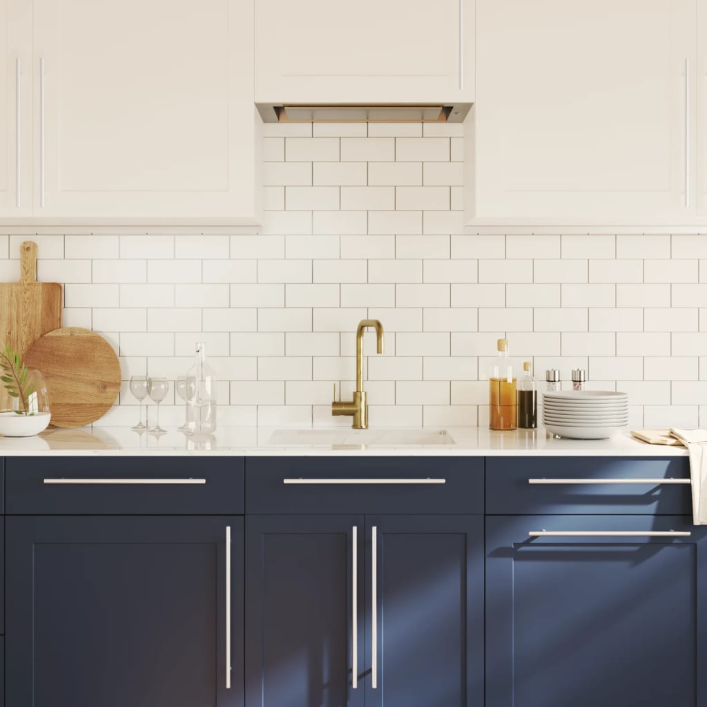 vidaXL Λαβές Ντουλαπιών 10 τεμ. Ασημί 320 χιλ. από Ανοξείδωτο Ατσάλι