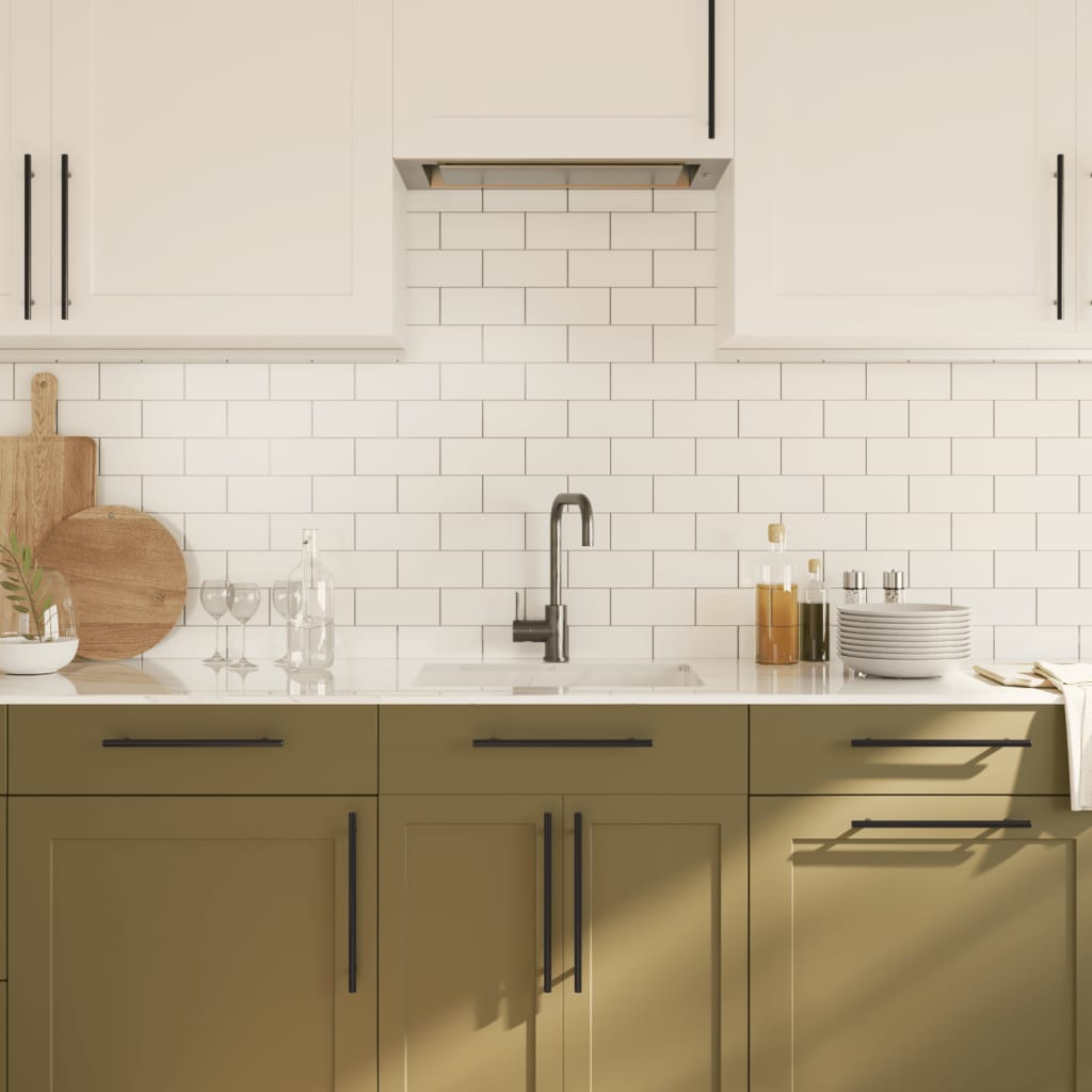 vidaXL Λαβές Ντουλαπιών 10 τεμ. Μαύρες 224 χιλ. από Ανοξείδωτο Ατσάλι