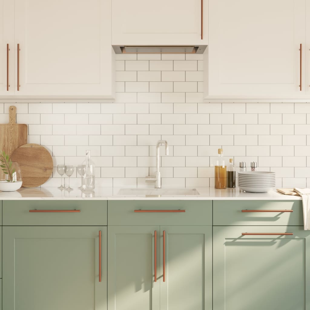 vidaXL Λαβές Ντουλαπιών 10 τεμ. Μπρονζέ 224 χιλ. από Ανοξείδωτο Ατσάλι