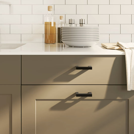 vidaXL Λαβές Ντουλαπιών 20 τεμ. Μαύρες 64 χιλ. από Ανοξείδωτο Ατσάλι