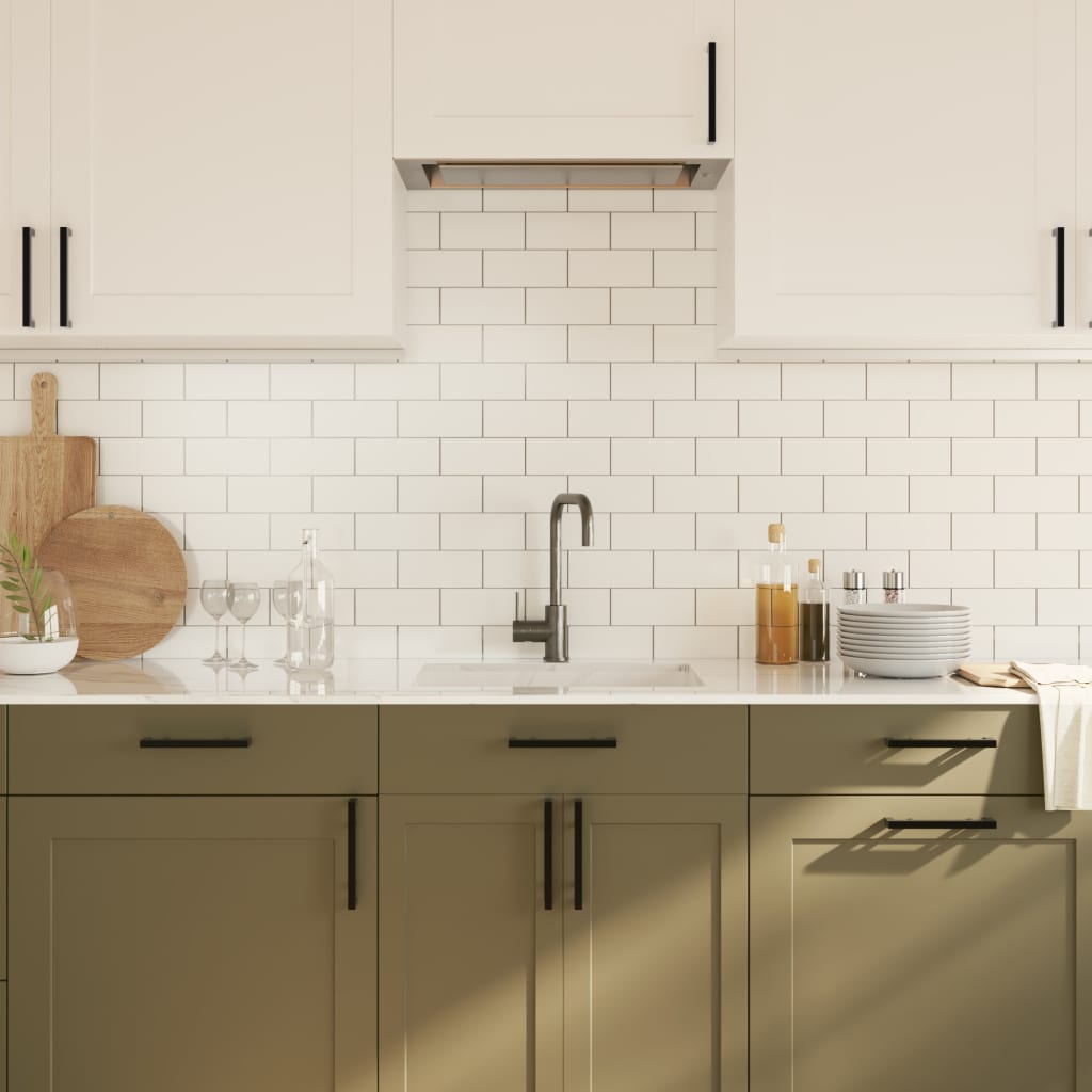 vidaXL Λαβές Ντουλαπιών 20 τεμ. Μαύρες 160 χιλ. από Ανοξείδωτο Ατσάλι