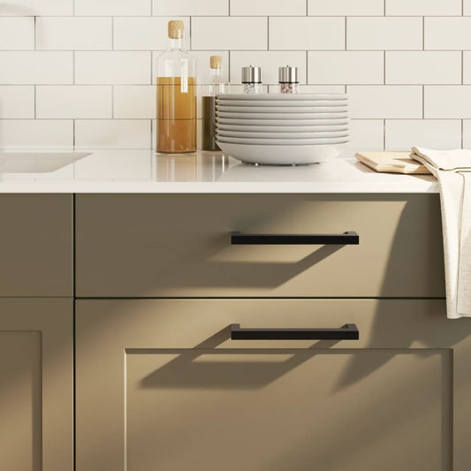 vidaXL Λαβές Ντουλαπιών 20 τεμ. Μαύρες 160 χιλ. από Ανοξείδωτο Ατσάλι