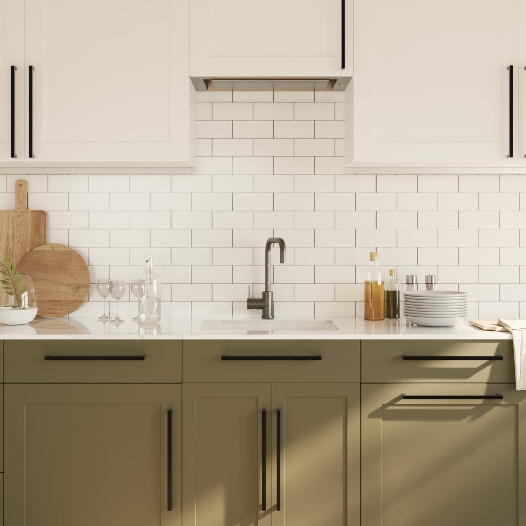 vidaXL Λαβές Ντουλαπιών 20 τεμ. Μαύρες 320 χιλ. από Ανοξείδωτο Ατσάλι