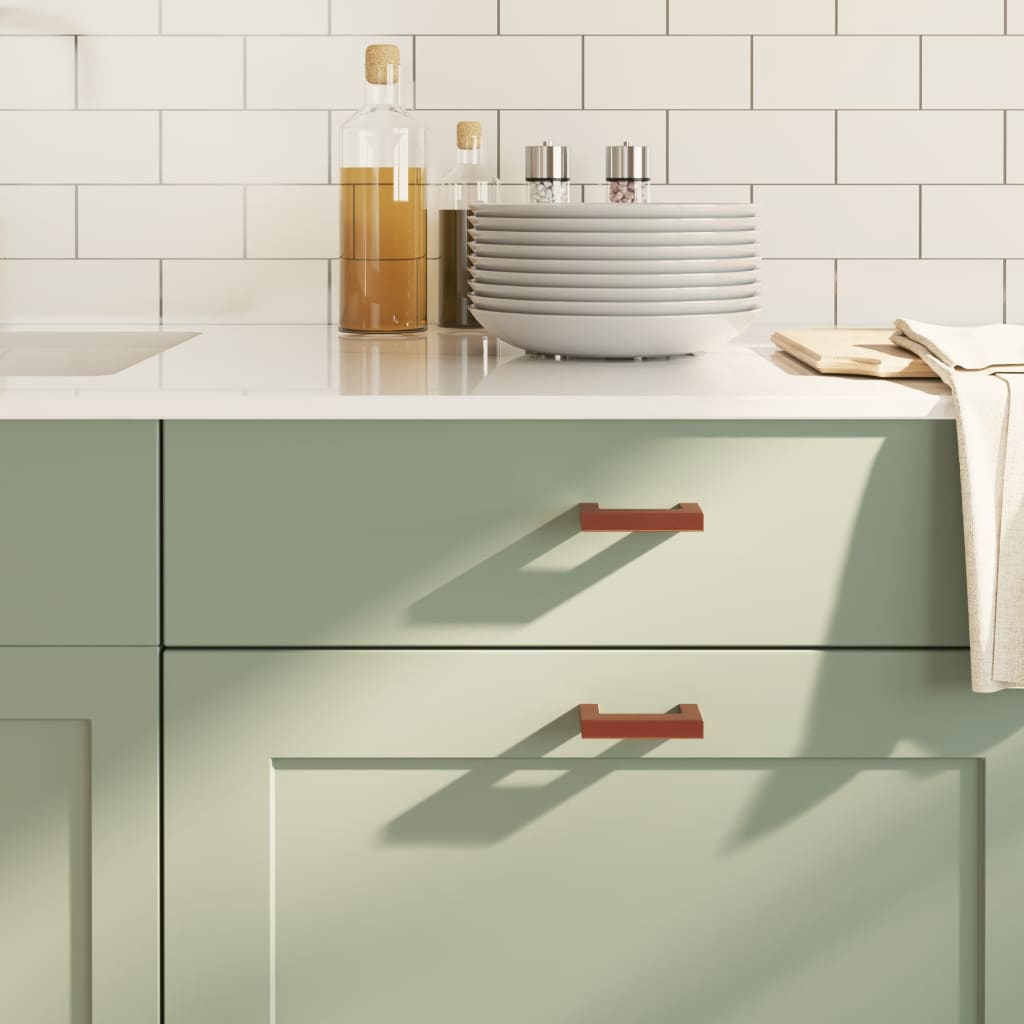 vidaXL Λαβές Ντουλαπιών 20 τεμ. Μπρονζέ 64 χιλ. από Ανοξείδωτο Ατσάλι