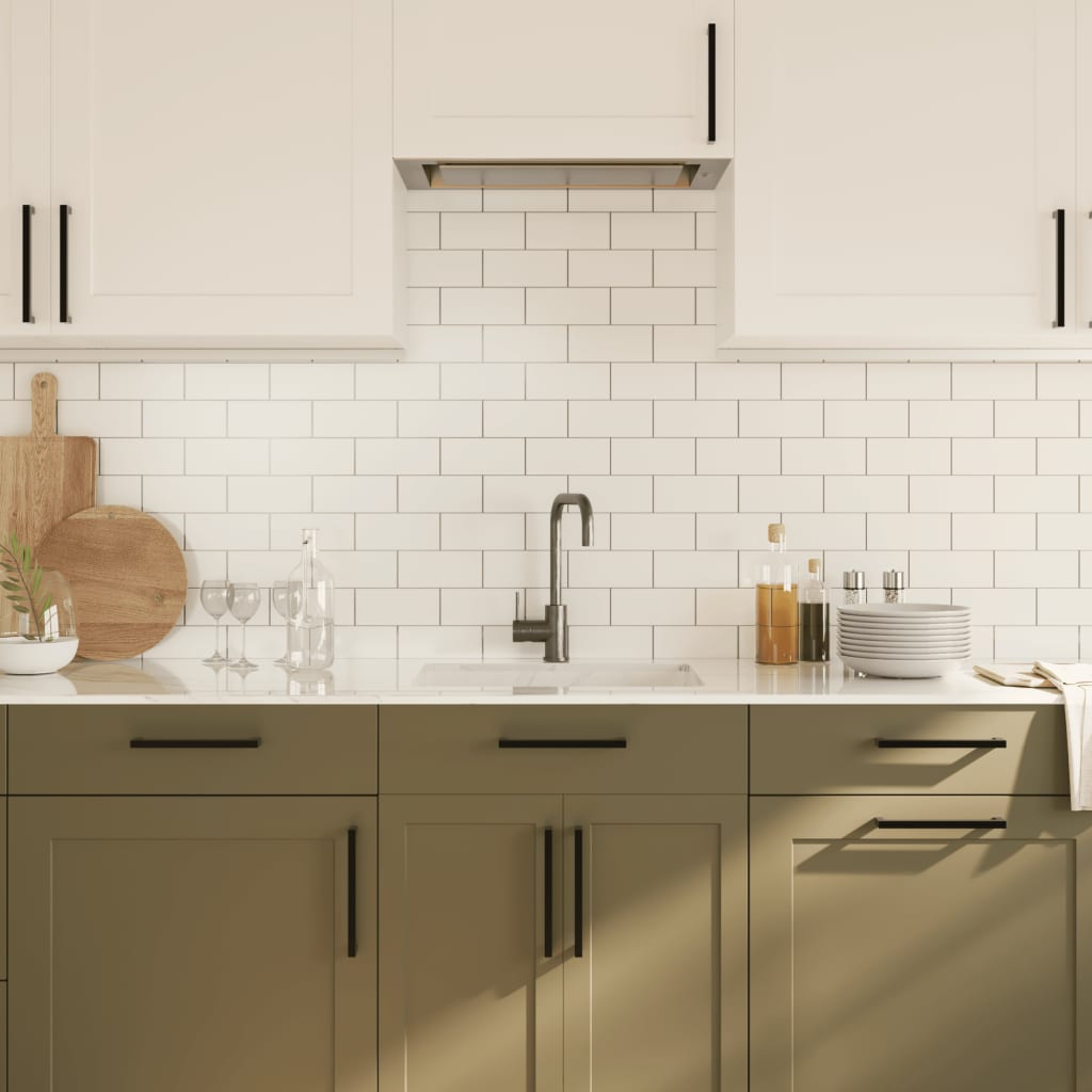 vidaXL Λαβές Ντουλαπιών 10 τεμ. Μαύρες 192 χιλ. από Ανοξείδωτο Ατσάλι