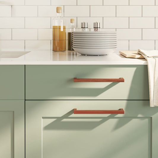 vidaXL Λαβές Ντουλαπιών 10 τεμ. Μπρονζέ 192 χιλ. από Ανοξείδωτο Ατσάλι