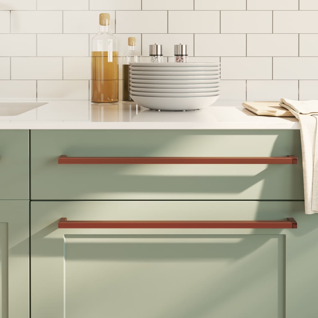 vidaXL Λαβές Ντουλαπιών 10 τεμ. Μπρονζέ 480 χιλ. από Ανοξείδωτο Ατσάλι