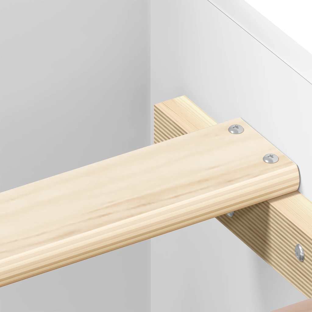 vidaXL Πλαίσιο Κρεβατιού Λευκό 75x190 εκ. Επεξεργ. Ξύλο Small Single