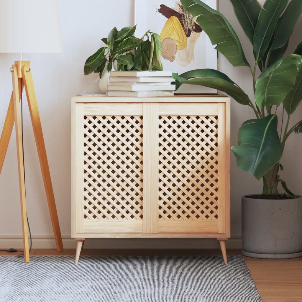 vidaXL Πορτάκια με Πλέγμα 2 Τεμ. 39,5x69 εκ. από Μασίφ Ξύλο Πεύκου