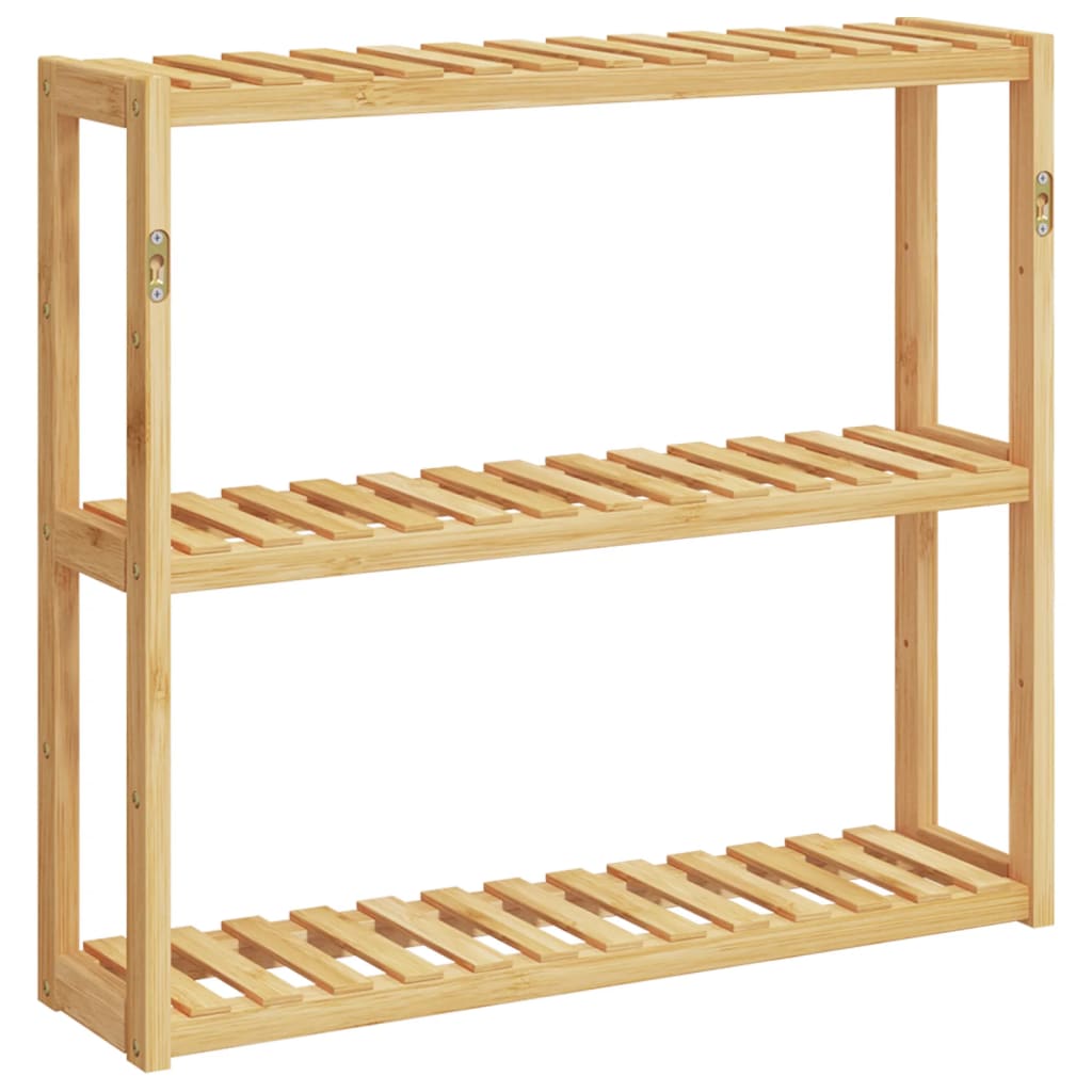 vidaXL Ράφι Μπάνιου 3 Επιπέδων Επιτοίχιο 60x15x54 εκ. από Μπαμπού
