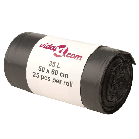 vidaXL Σακούλες Απορριμμάτων 250 τεμ. Μαύρες 35 Λ.